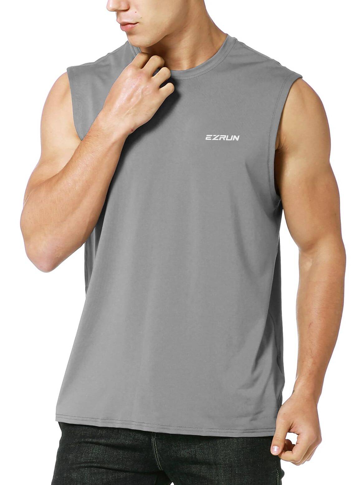 grey-shirtless
